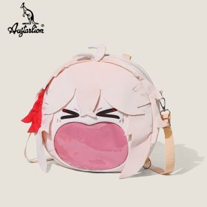 New God of War Traveler Large Mouth Doll Crossbody Bag Anime Game Cosplay Storage Backpack Soft Cartoon Embroidery Bag