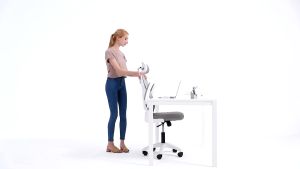 Vusign Office Chair Ergonomic Mesh Adjustable Armrest (1 Years Warranty) Kerusi Gaming