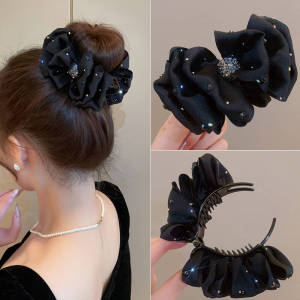 Kẹp cá mập tóc đuôi ngựa kẹp tóc cho nữ kim cương giả bong bóng thanh lịch Phụ kiện tóc đa năng thời trang