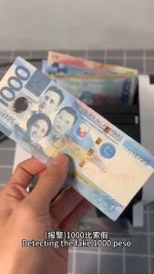 Money Bill Counter Machine Automatic with Counterfeit Detection for 1000peso Philippine New Upgrade Electronic Multi Currency Banknote Counter Cash with UV MG LED Display for Bank Shop Supermarket Store
