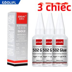 LOOLIFL | 502 Keo Siêu Dính Tức Thì Trong Suốt Nhanh Khô Chất Kết Dính Dạng Lỏng Cyanoacrylate Cho Thủy Tinh Gốm Sứ Thủ Công Keo Sửa Chữa Đa Năng