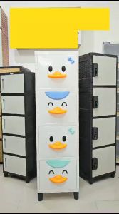 LEMARI PLASTIK CLUB ALFA DUCK BEBEK SERBAGUNA LEMARI PAKAIAN ANAK LUCU RAK BUKU LUCU [CLBBOX]