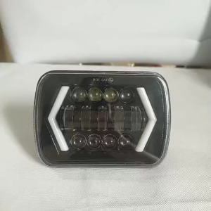 MOFOX E5 5X7 Inch Car LED Square Headlight 60W Assembly DRL Amber Turn Signal Headlight For Car Jeep Off-Road Modified Truck