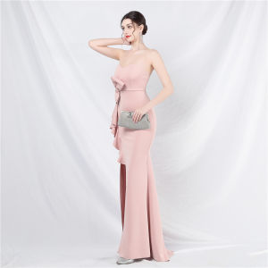 Evening Gown Bride Long Tube Top Appreciation Dinner Slim-Fit Fishtail Skirt Wedding Car Model Catwalk Exhibition Evening Dress KTV