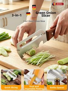 MIVOFIVO | Multi-functional Peeling Knife Cut Chives Scrape Vegetable Bottle Opener Stainless Steel