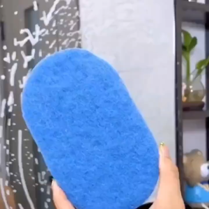 Dishwashing Sponge with Handle Bathroom Tile Cleaning Brush Sink Descaling Wiper