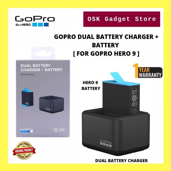 gopro hero 9 10 11 black dual battery charger