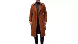 Áo Khoác Gió Dài Đa Năng Nam Chất Liệu Nhẹ Kiểu Dáng Trench Coat Mùa Xuân Thu Phong Cách Đường Phố Thiết Kế Hai Hàng Khuy Chất Liệu Dệt Kim.