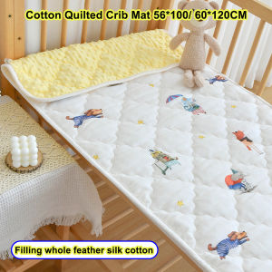 ที่คลุมเบาะนอนลายการ์ตูนผ้าคลุมที่นอนเตียงเด็กทารกซักได้เสื่อเปลลายผ้าผ้าฝ้ายบริสุทธิ์