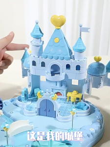 เตรียมการจัดส่ง👸ปริศนาแม่เหล็กปราสาทเจ้าหญิงของขวัญวันเกิดเด็กของเล่นเพื่อการศึกษาสําหรับเด็กผู้หญิงอายุ 3 ถึง 6 เด็กสนุกงานบ้านของเล่นธีม Magnetic Play House บ้านของเล่น ของขวัญวันเกิด