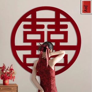 Extra Large Wedding Celebration Decorative Double Happiness Character Stickers for Bride Groom Wedding Room Decoration