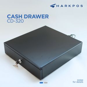 Sharkpos CD320 Box Cash Drawer Mini / Laci Uang CD320 / Laci Kasir RJ11 CD320 / CD339/ K330 Sambung Printer Thermal Bluetooth/USB/Dotmatrix RJ11