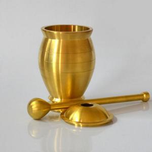 Large Brass Grinding Mortar and Pestle