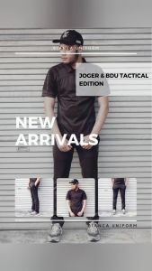 Celana Training Casual Jogger Panjang Pria Full Scuba Hitam Slimfit Olahraga