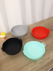 Reusable Silicone Air Fryer Liners - Non-Stick Baking Trays for Healthy Cooking - Oven Safe Accessories for Kitchen Gadgets and Home Cooking
