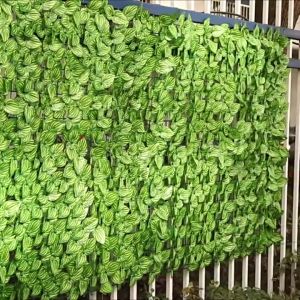 Artificial Leaf Fence Protected Privacy Hedging Wall Landscaping Garden Fence Balcony Screen for Outdoor Garden Fence Backyard Home Decor Greenery Walls