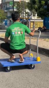 Hình Ảnh Thật Xe Đẩy Hàng Cao Cấp Trọng Tải 200Kg Và 400Kg Di Chuyển Êm Du