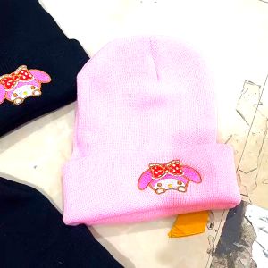 Sanrio Kuromi My Melody Cinnamoroll Embroidered Knitted Hat Breathable Warm Cute Cartoon