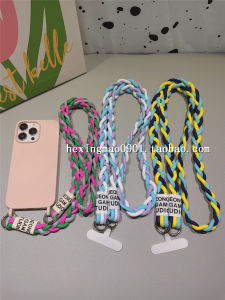 Womens Neck Strap Mobile Phone Case Hanging Rope Colorful Woven Rope Crossbody Personality New Model Mobile Phone Accessory