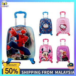 3D Cartoon 18 Inch Kids Luggage Bag Travel Kids Travel Bag Cute Bagasi Budak Beg Luggage Budak Beg Tarik Budak 儿童行李箱