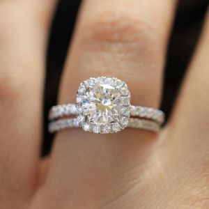 New Hot Selling Silver Plated Rings Set For Women Cubic Zirconia Jewelry Wedding Engagement Ring Wholesale Size 5-11