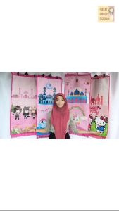 Sajadah Anak Seri Girl Printing Karakter Lucu Travel Praying Mat Baby Shark