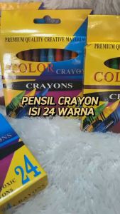 PENSIL CRAYON ISI 24 WARNA / PENSIL WARNA GAMBAR 24PCS / CRAYON SET ANAK 24 ART SET / ARTSET 24 PCS / PENSIL KRAYON ANAK / P N