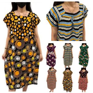 WOMEN KOTAK RAYON NIGHTY BATIK DRESS FREE SIZE/BAJU BATIK/BATIK INDONESIA/GOOD QUALITY READY STOCK