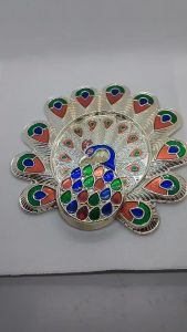Traditional Indian Peacock Design Kumkum Box | Decorative Pooja & Wedding Accessory