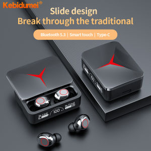 Kebidumei Tai Nghe Chơi Game Không Dây Bluetooth 5.3 TWS M90 Tai Nghe Nhét Tai Chơi Game Độ Trễ Thấp Có Mic Tai Nghe Âm Thanh Nổi HiFi HD Tai Nghe Cảm Ứng Chống Nước