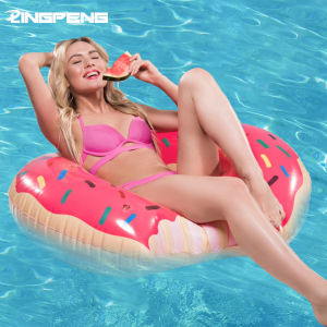 Inflatable Donut Swimming Ring Safe Pool Float Summer Outdoor Activitives Party Eco-Friendly Cute Kids Adult Swimming Circle