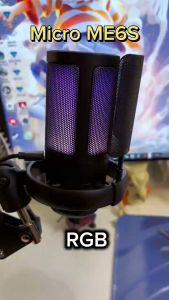 Micro Thu Âm Livestream Chuyên Nghiệp ShouFei ME6S Lọc Tạp Âm LED RGB Thu Âm 360° Cho Pc Laptop