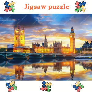 Castle Building At Dusk 500/1000/1200/2000PCS Jigsaw Puzzle For Adult Family Game Portable DIY Art Decor High Quality Paper Gift