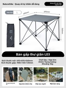 NatureHike | Bàn Gấp Đỡ Nhôm Di Động