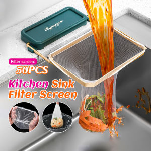 Kitchen Sink Strainer Drain Filter Disposable Sink Filter Net And Foldable Basket Holder Rak Besi Penapis Sinki Dapur 剩菜过滤网