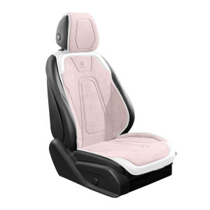 CapitAuto | All-Season Elegant Pink Velvet Car Seat Cover