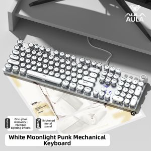 Aula | Upgrade 3-Mode Wireless Mechanical Keyboard Pink Liquid Theme