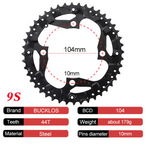104BCD 64BCD Chainring Single/triple Speed MTB Chainring 3x9S 3x10S Bike Chainwheel for 27S 30S Bicycle Crankset Mtb Parts
