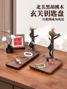 High-End Wooden Key Storage Organizer Creative Bird Design Entrance Hall Decor Home Use Key Hanging Rack Practical Ornament