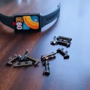 1 Cặp Dây Đồng Hồ Thép Không Gỉ 18Mm Adapter Dành Cho Đồng Hồ Huawei Watch 11/11 Pro NFC Cổng Kết Nối Dây Đeo Kim Loại Thép Phụ Kiện