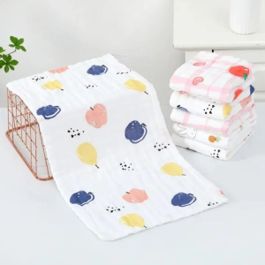 Baby Square Face Towel cotton Six layer High-density Soft Absorbent Printed Washcloths