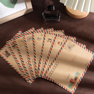 Retro Leather Letter Paper Envelope Set Handwritten Mail Proposal Love Letter Birthday Greeting Card European White Style