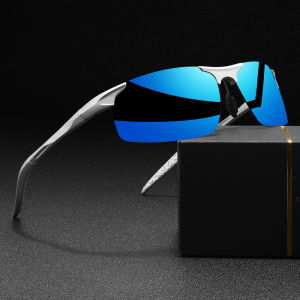 Classic Colorful Semi-Rimless Outdoor Polarized Sunglasses - Spring Hinge UV400 for Driving Fishing & Daily Use