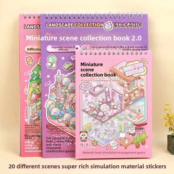 Série Senyou Stickers 3D Pour Paysage De Cabane De Stockage Scène Miniature Pour Animaux De