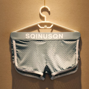 Mens Ice ผ้าไหม กางเกงบ็อกเซอร์ Ultra Thin ระบายอากาศได้ดี Meshชุดชั้นในฤดูร้อนแห้งเร็วกลาง เอว Pure Color Youth Fashion 3 Pack