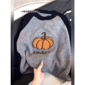 เสื้อสเวตเตอร์ถักคอตั้งหลวมๆ แขนยาวทรงหลวมๆ สำหรับผู้หญิง ฤดูใบไม้ร่วง 2025 ฤดูหนาว 2025 แฟชั่นใหม่ ลายสานผักบุ้ง