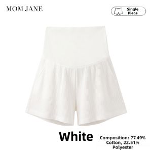 Mom Jane | Pregnant Friendly Lightweight Summer Shorts For Small Individuals White