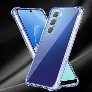 EUCAGR สําหรับ Infinix Hot 60 Pro Plus กรณีซิลิโคนนุ่มสําหรับ Infinix Hot 60i 60 Hot60 Pro AirbagTransparent ฝาครอบ