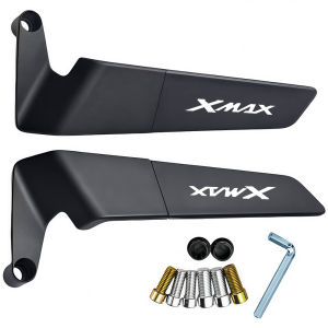 Gương Chiếu Hậu Xe Máy Có Thể Điều Chỉnh Dành Cho YAMAHA X MAX 125/250/300/400 Có Logo XMAX Gương Chiếu Hậu Bằng Nhôm Phù Hợp Phổ Biến Với Ốc Vít 10mm/8mm