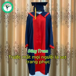 Áo Cử Nhân Cả Mũ Chất Liệu Vải Dâu Mát Đẹp Đầy Đủ Size Từ Tiểu Học Đến Người Lớn